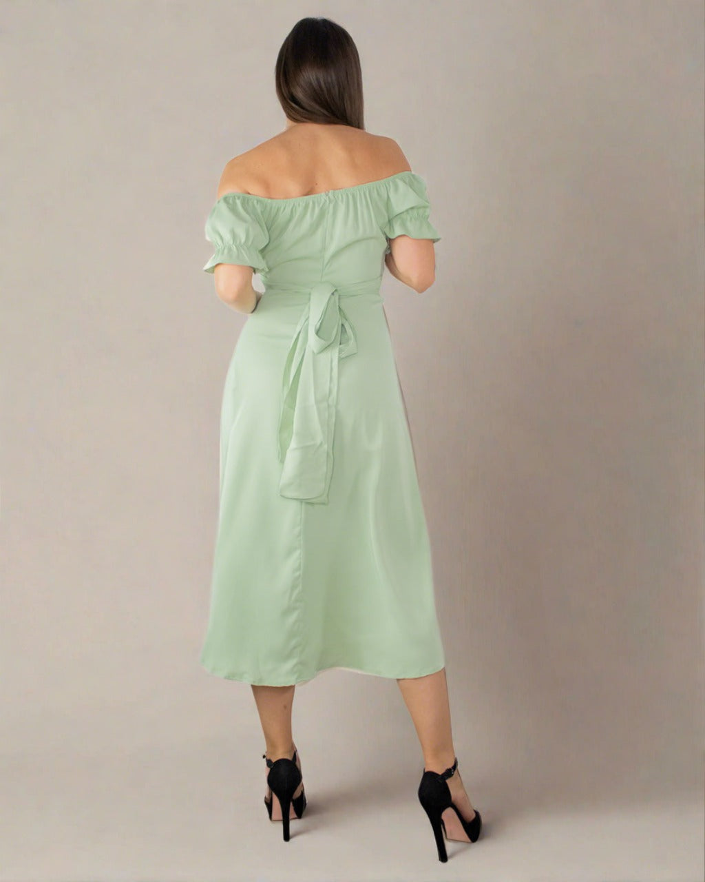 Sophia Green off Shoulder Dress - Sage Green Cocktail Dress