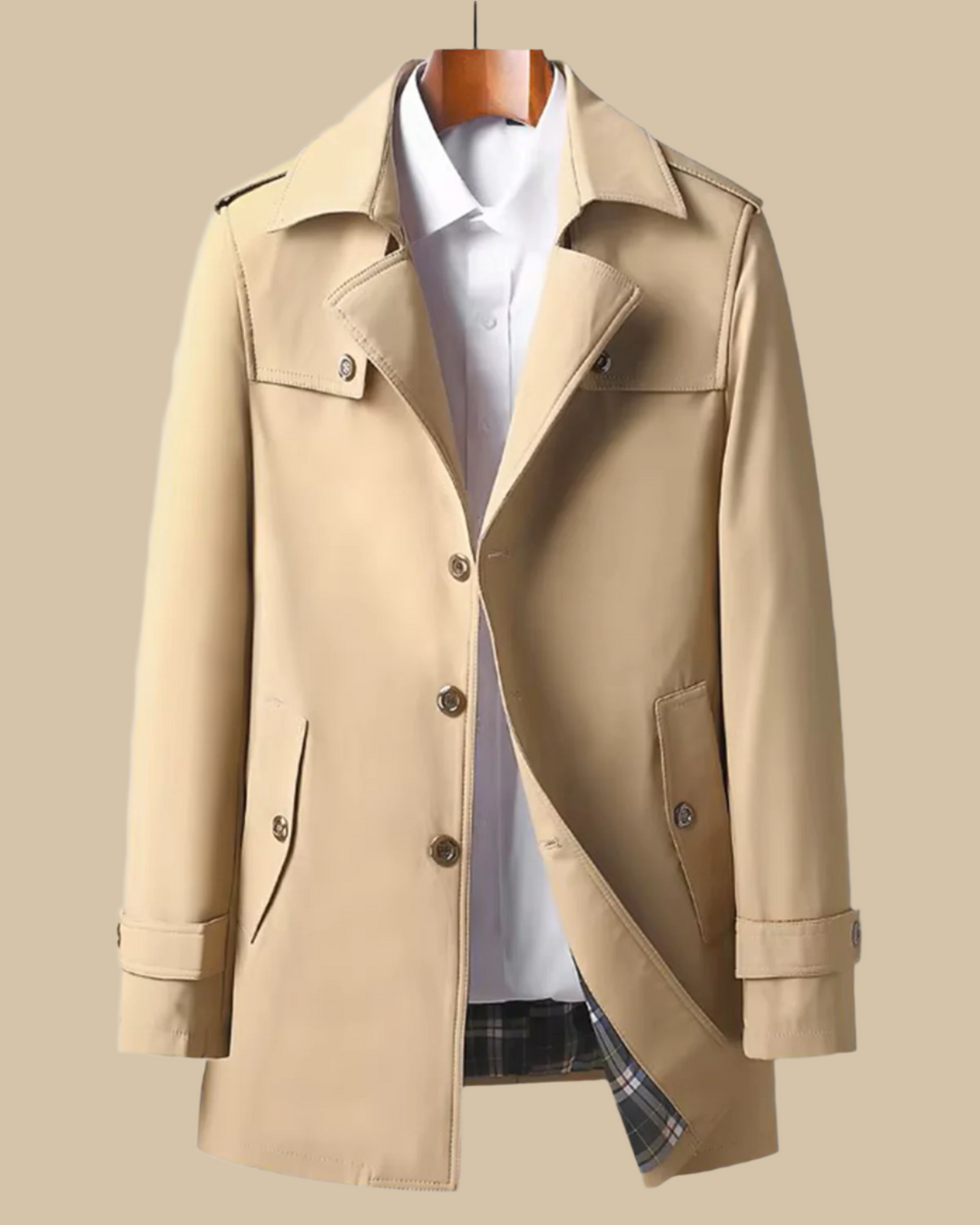 Mens short trench jacket on sale