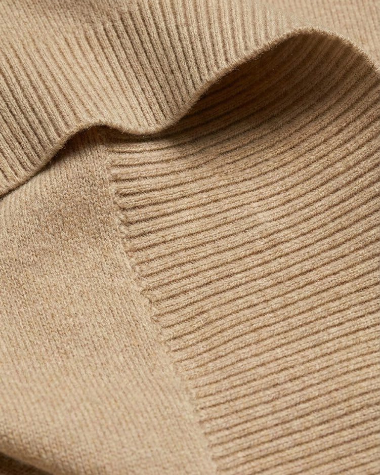 The Aurelius Quarter-Zip Men's Jumper in Beige | Luxury Responsibly-Sourced Knit