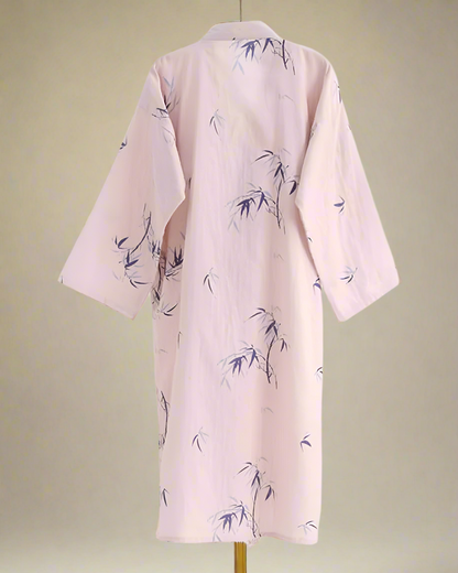 Cotton Japanese Robe with Print