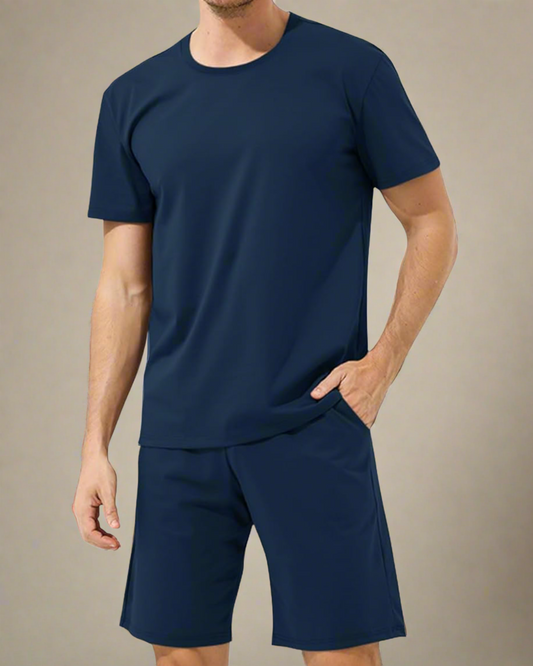 ADKN Modal Men Shorts Pyjamas S-M / Navy Blue