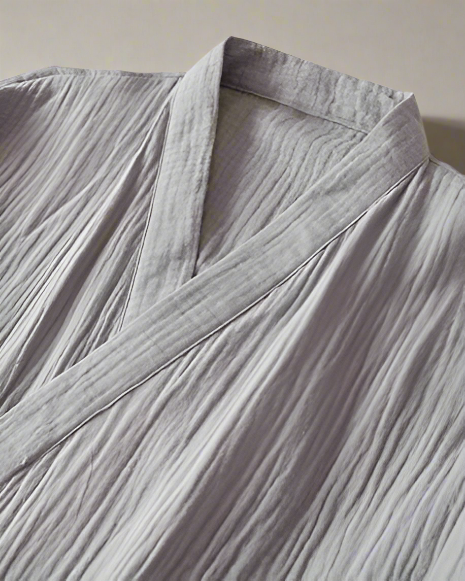 Kimono Dressing Gown - Japanese Inspired Cotton Robe