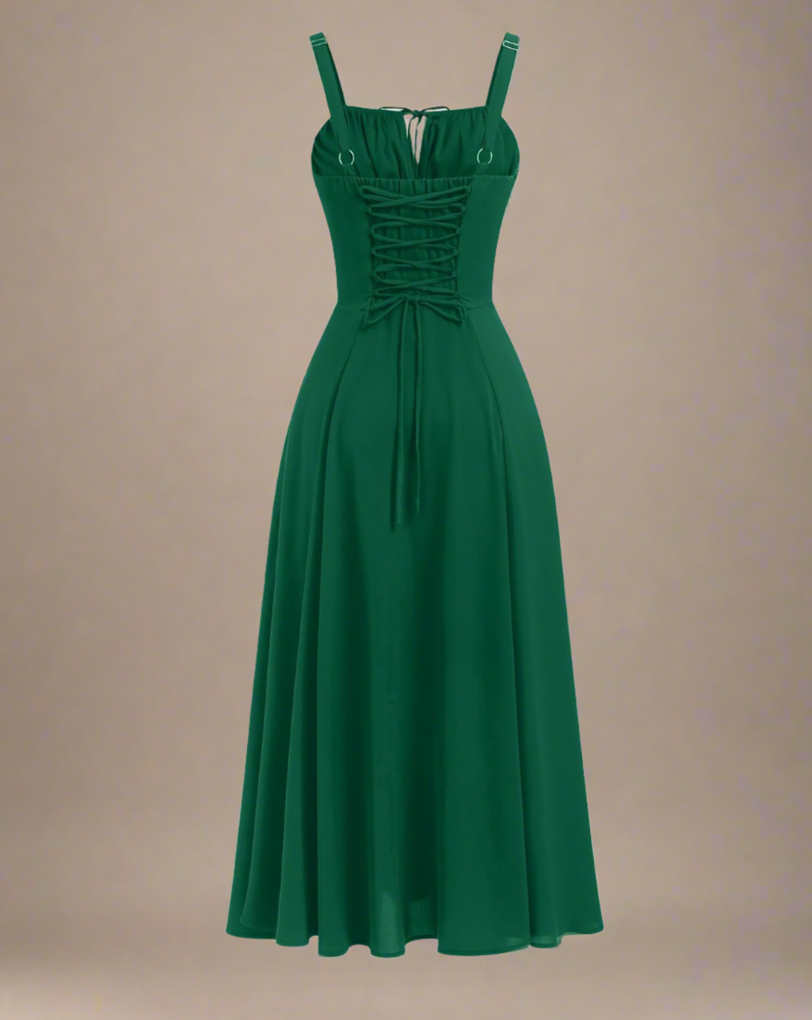 ADKN Heidi Midi Green Summer Dress