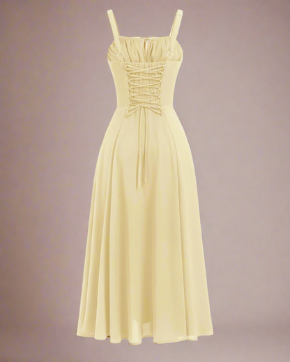 ADKN Heidi Yellow Milkmaid Sun Dress