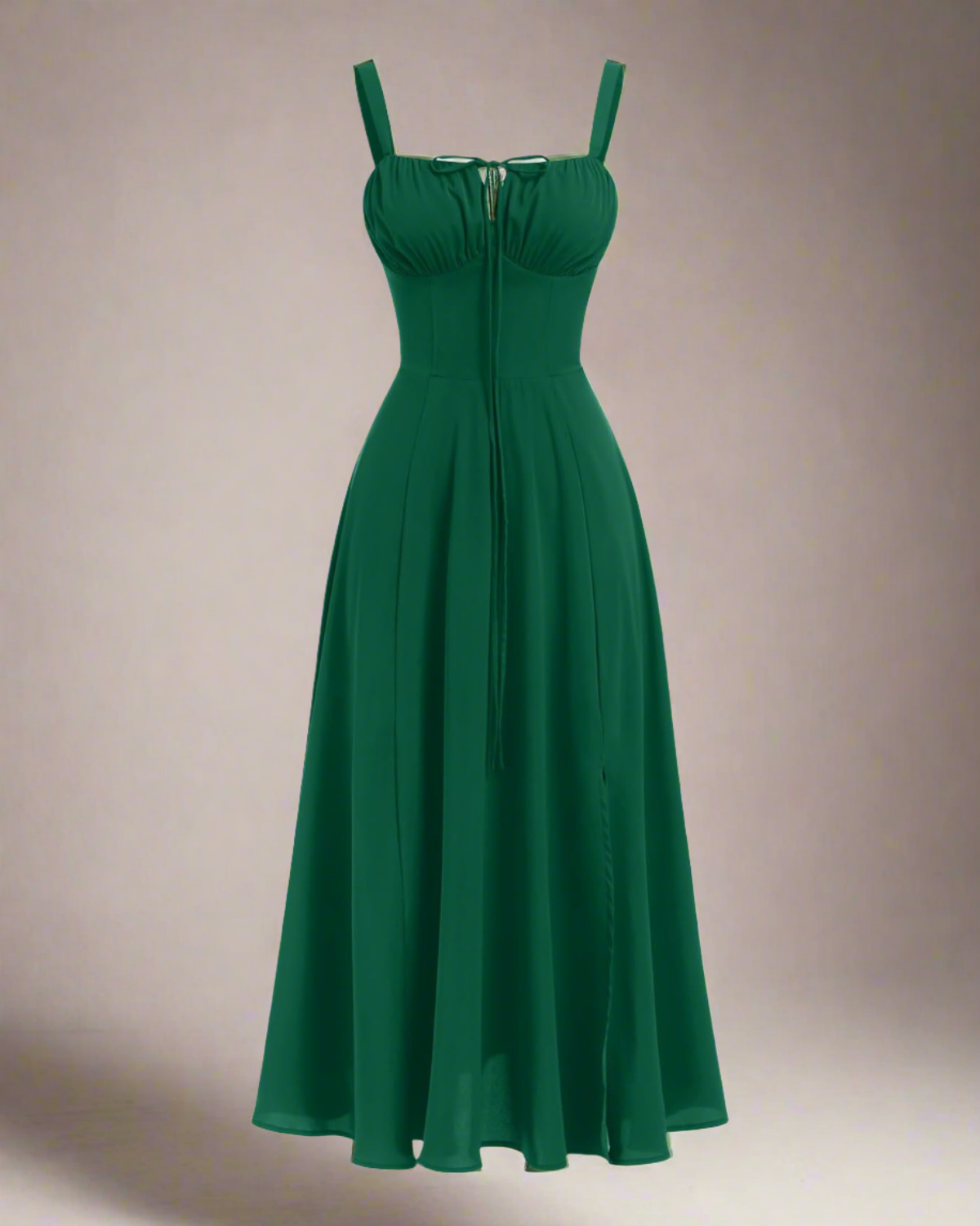 ADKN Heidi Midi Green Summer Dress