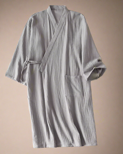 Kimono Dressing Gown - Japanese Inspired Cotton Robe