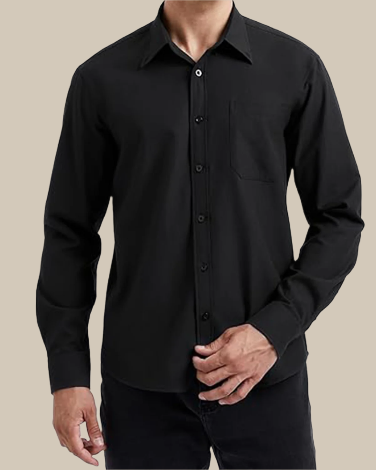 Men Classic Oxford Shirt - Long Sleeve Cotton Button-Down