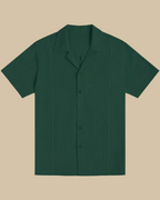 ADKN Men Guayabera Short Sleeve Cuban Shirt in Green