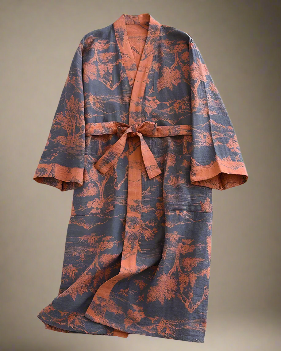 Printed Kimono Cotton Robe