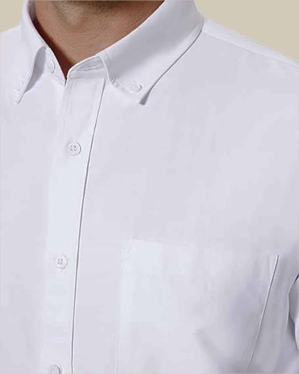 Men Classic Oxford Shirt - Long Sleeve Cotton Button-Down