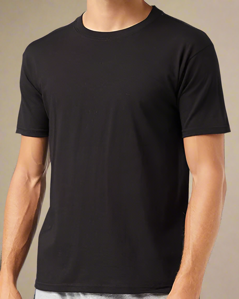 Crewneck Cotton Men's T-Shirt - Recycled Cotton T-shirt for Men