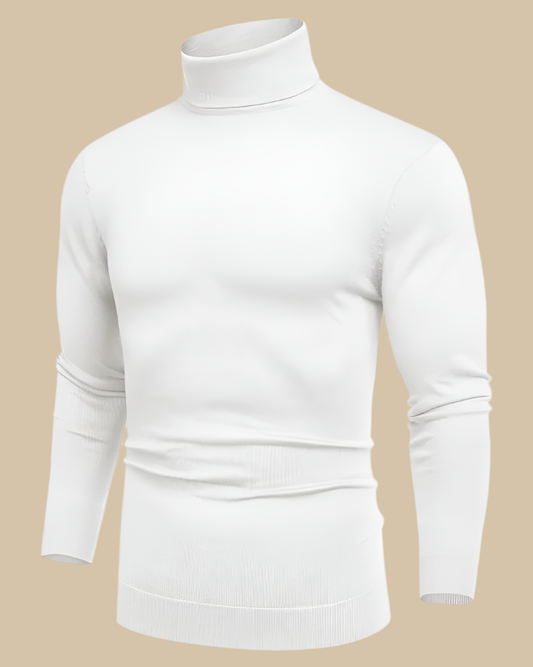 Men Viscose Slim Fit Turtleneck