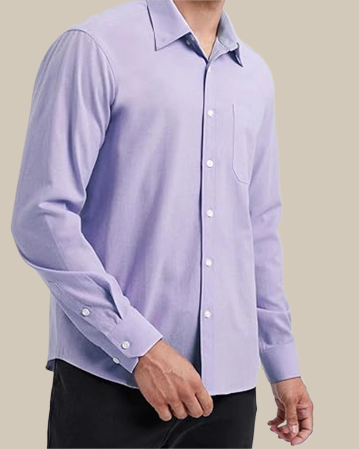 Men Classic Oxford Shirt - Long Sleeve Cotton Button-Down