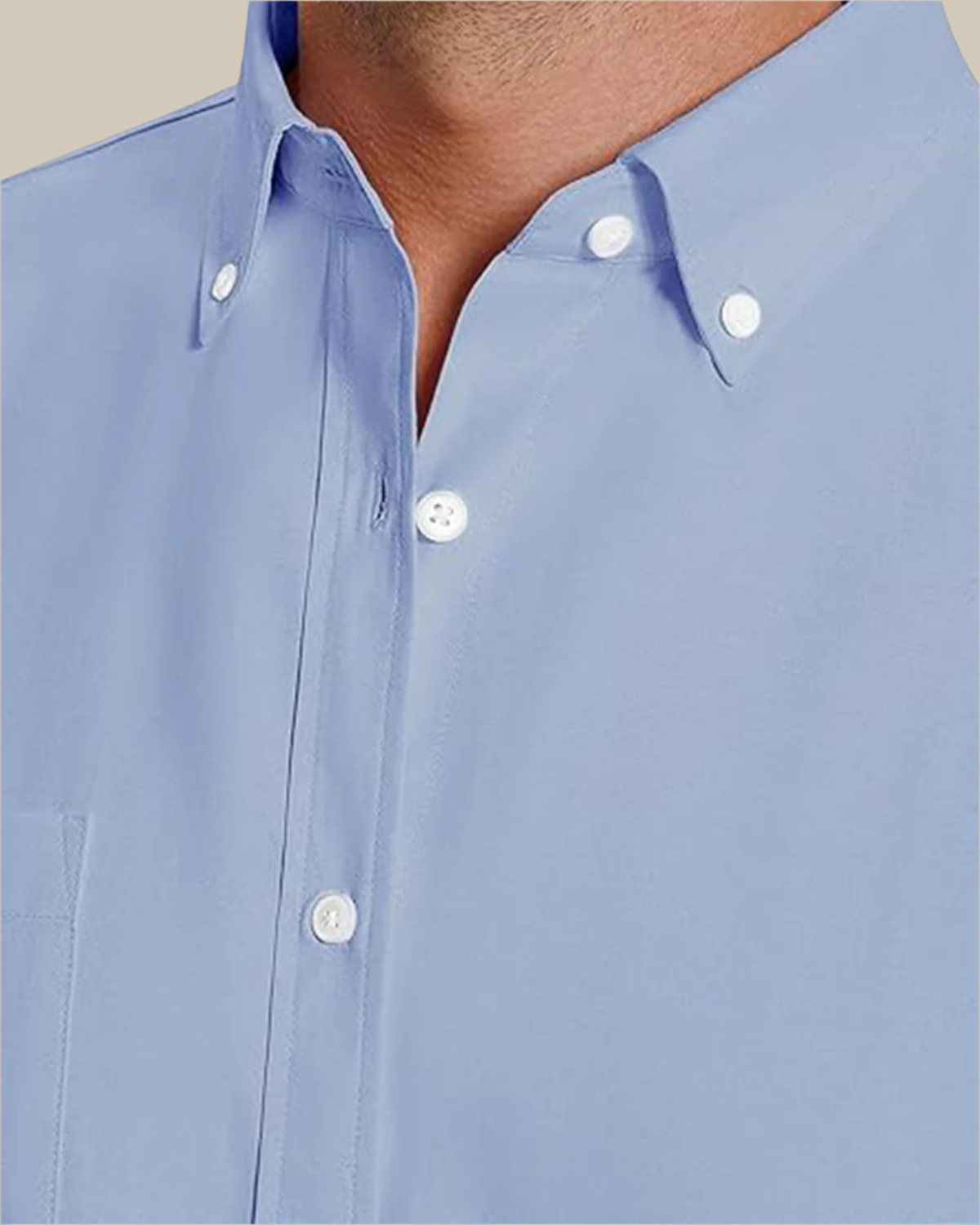 Men Classic Oxford Shirt - Long Sleeve Cotton Button-Down