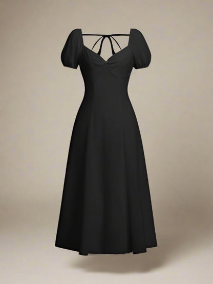 ADKN Adeline Black Maxi Dress with Sweetheart Neckline