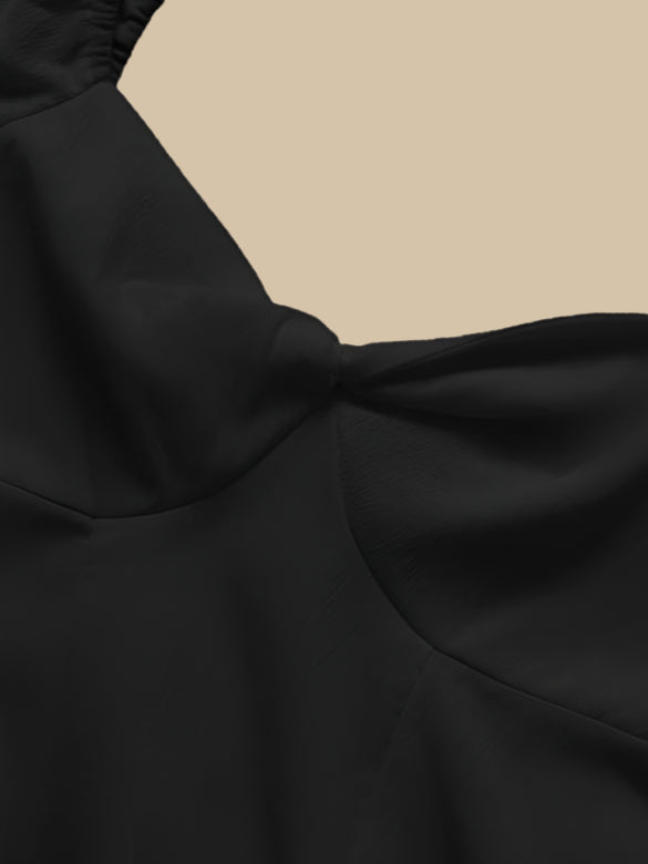 ADKN Adeline Black Maxi Dress with Sweetheart Neckline