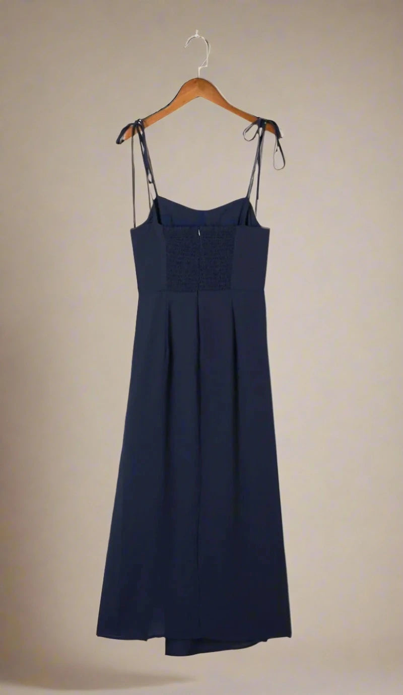 ADKN Ophelia Strappy Navy Midi Dress