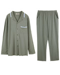 ADKN Mens Khaki Long Sleeve Bamboo Pyjamas - Perfectly Imperfect