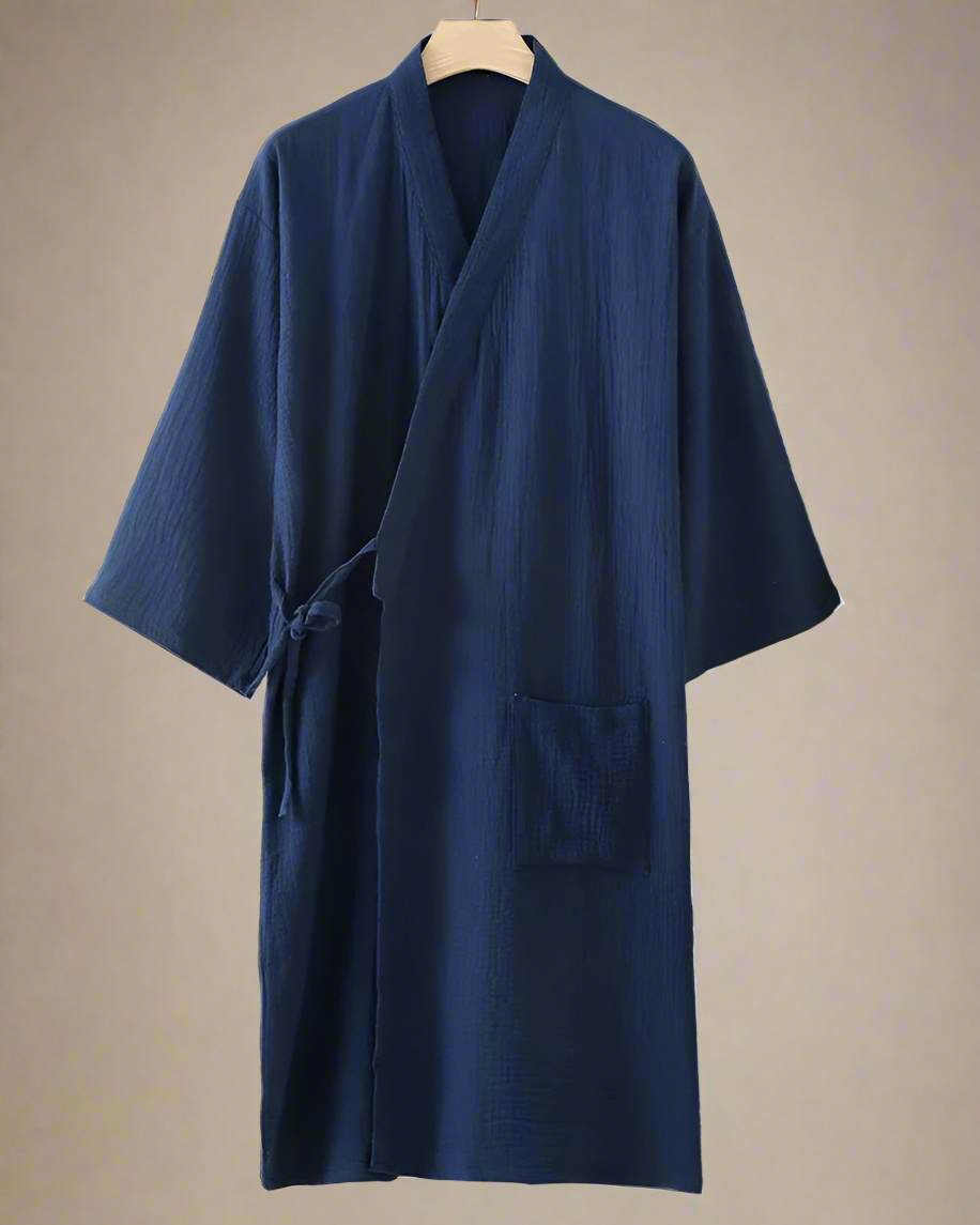 Kimono Dressing Gown - Japanese Cotton Kimono Robe