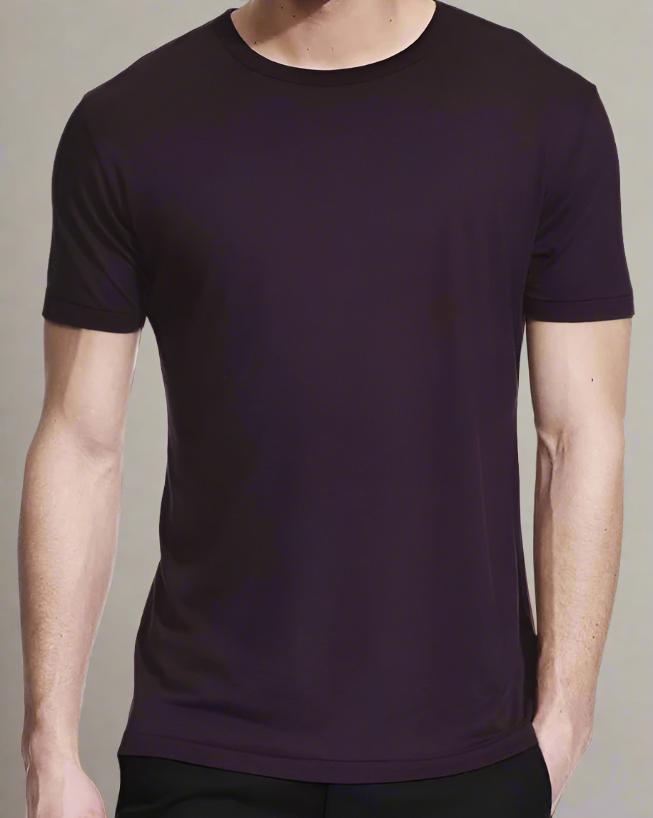 Men Bamboo T-shirt Grape Burgundy 