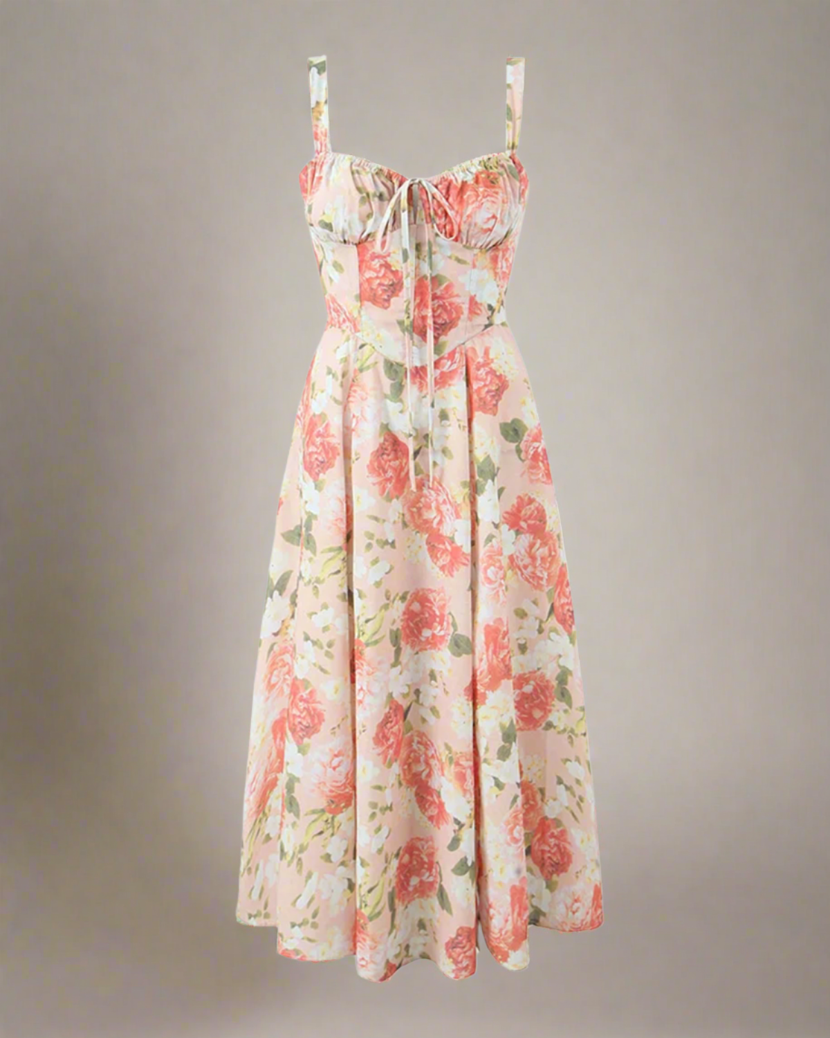 ADKN Heidi Peony Summer Floral Milkmaid Dress