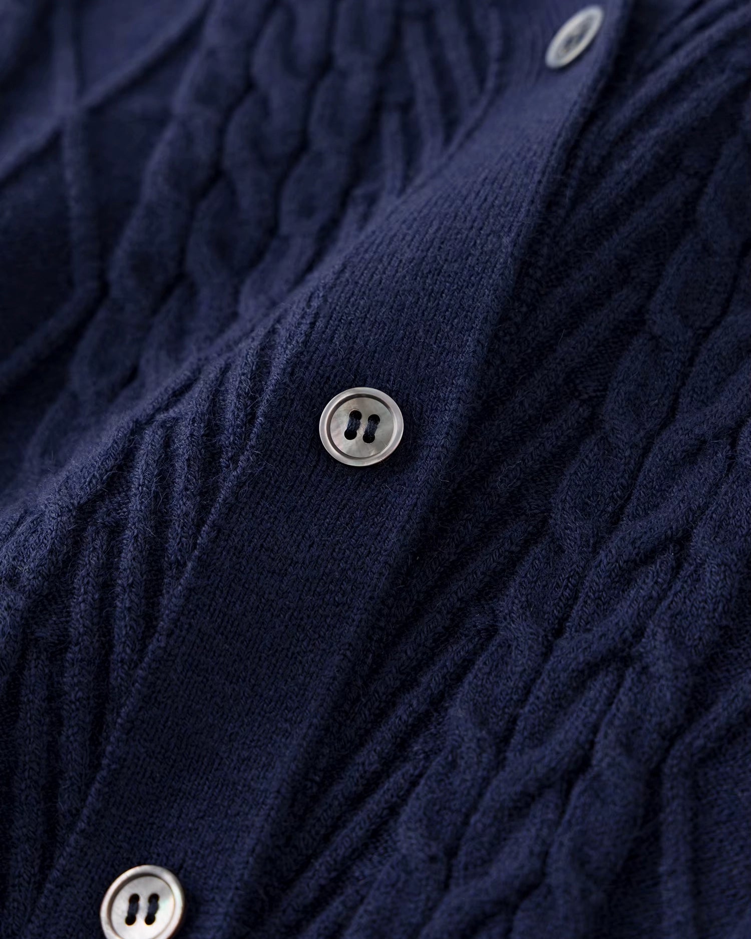 Regatta Navy Cable Knit Cardigan | Recycled Knit