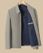 Men’s Recycled Shower Resistant Harrington Jacket – Smart Casual Zip Jacket