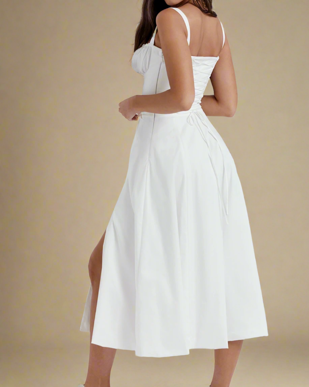 ADKN Heidi White Corset Dress