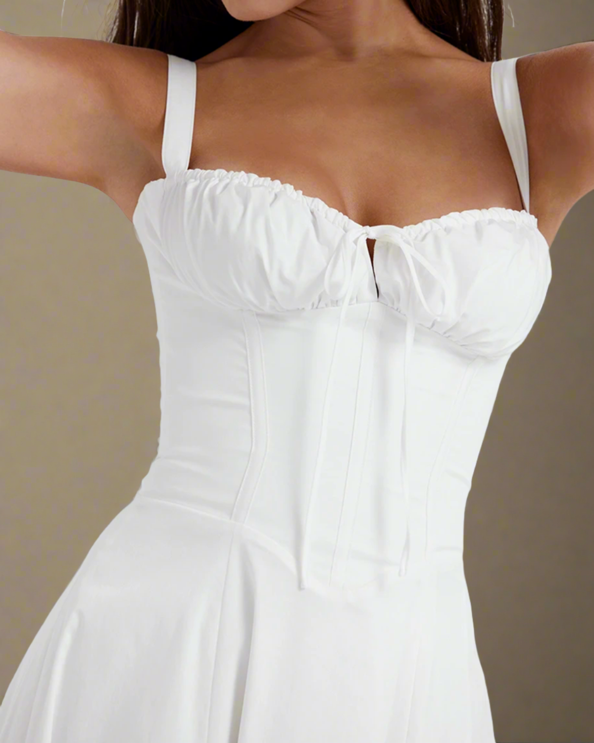 ADKN Heidi White Corset Dress