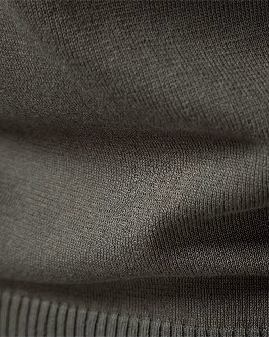 Onyx Forest Green Slate Men’s Ribbed Quarter-Zip – Sustainable Viscose Knit Polo