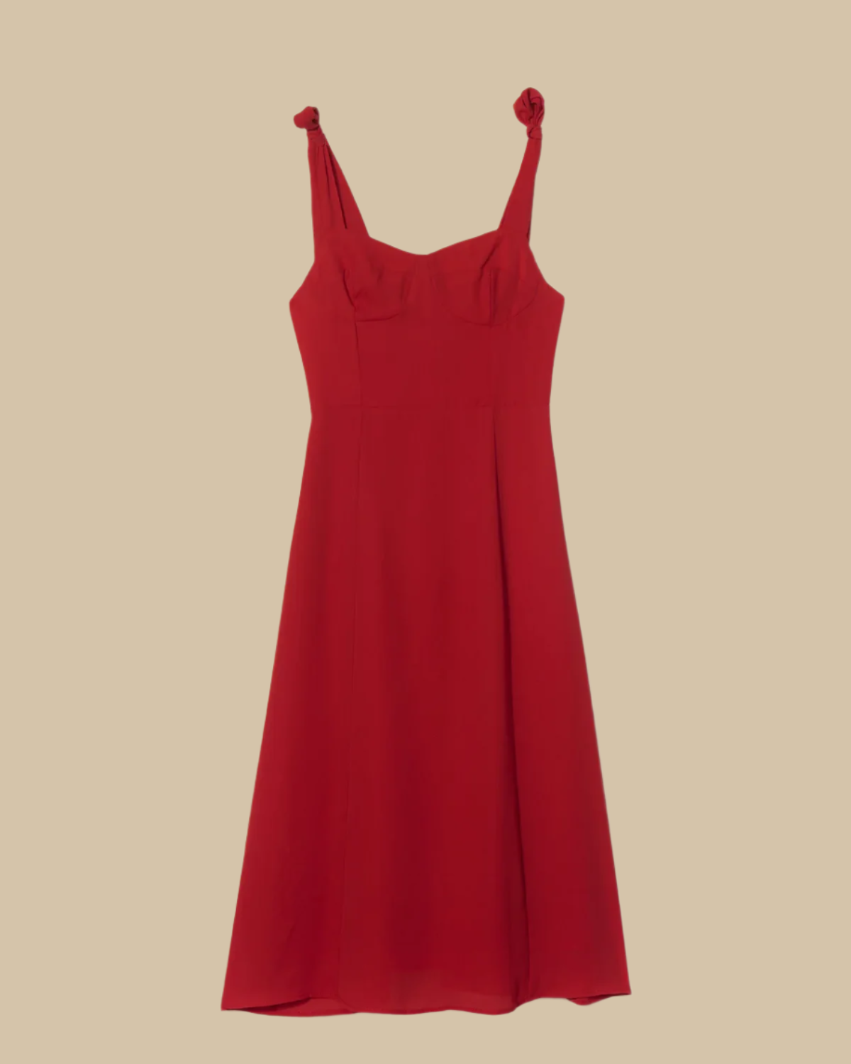 Scarlett Red Midi Sweetheart Dress