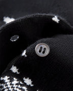 Aurora Women's Black Fair Isle Cardigan | Organic Cotton Blend Knit