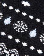 Aurora Women's Black Fair Isle Cardigan | Organic Cotton Blend Knit