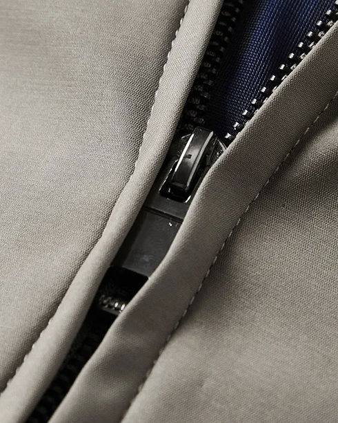 Men’s Recycled Shower Resistant Harrington Jacket – Smart Casual Zip Jacket