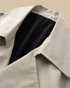 Recycled Classic Men Double Breasted Long Trench Coat