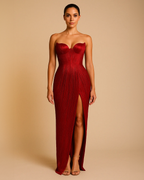 Scarlett Gown - Strapless Red Formal Dress
