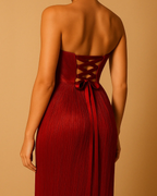 Scarlett Gown - Strapless Red Formal Dress