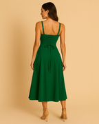Heidi Midi Green Summer Dress