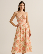 Heidi Peony Summer Floral Milkmaid Dress