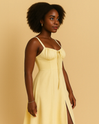 Heidi Yellow Milkmaid Sun Dress