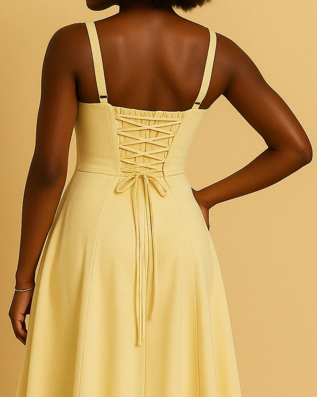 Heidi Yellow Milkmaid Sun Dress