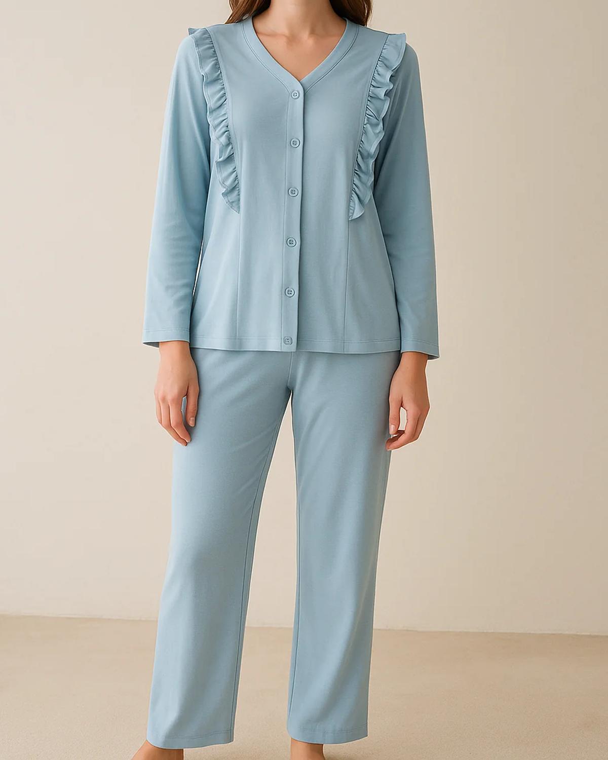 Bamboo & Organic Cotton Womens Button Pjs