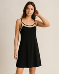 Bamboo & Organic Cotton Women Nightdress in Black