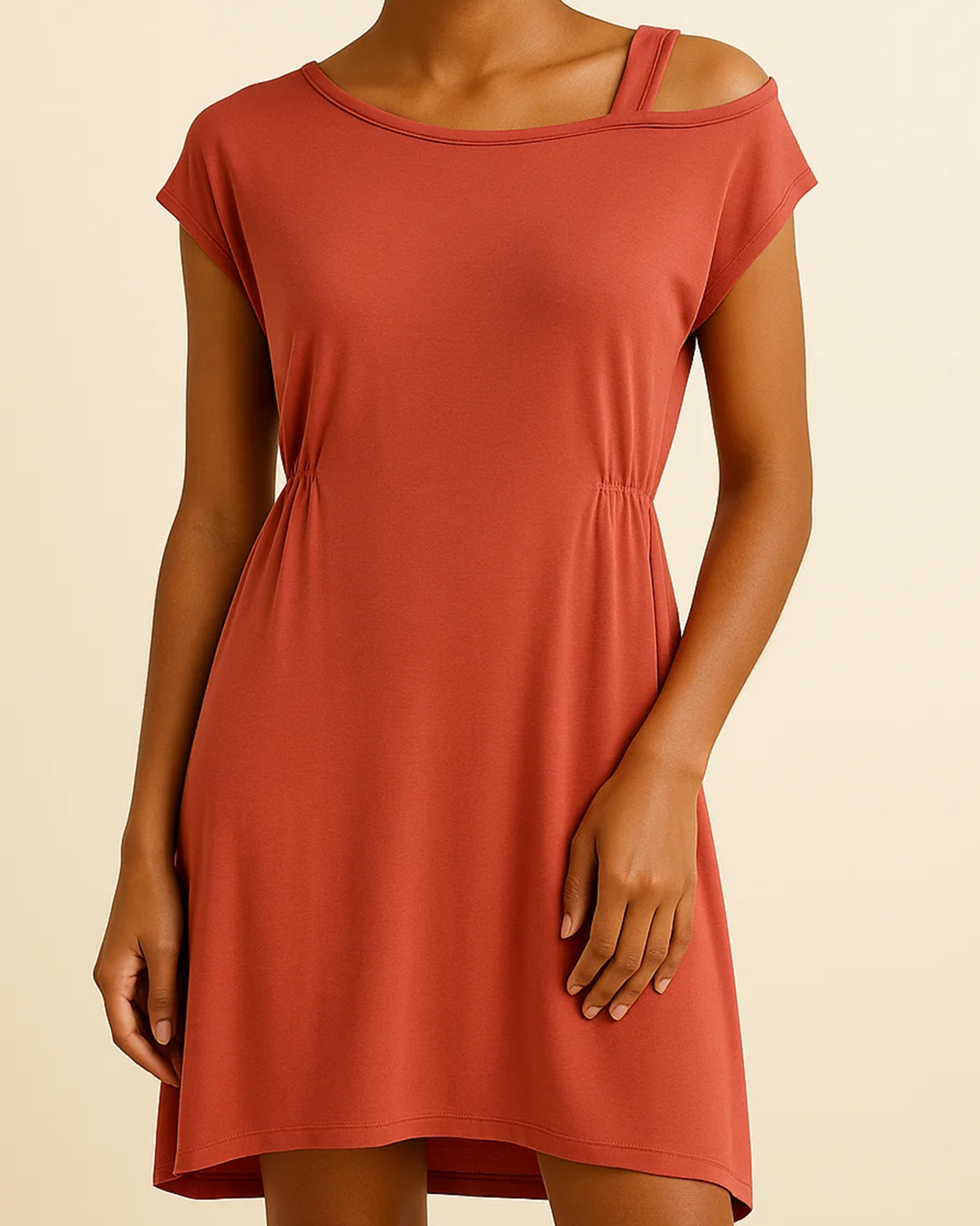 Bamboo Women Loungewear - Slip Dress in Coral Red