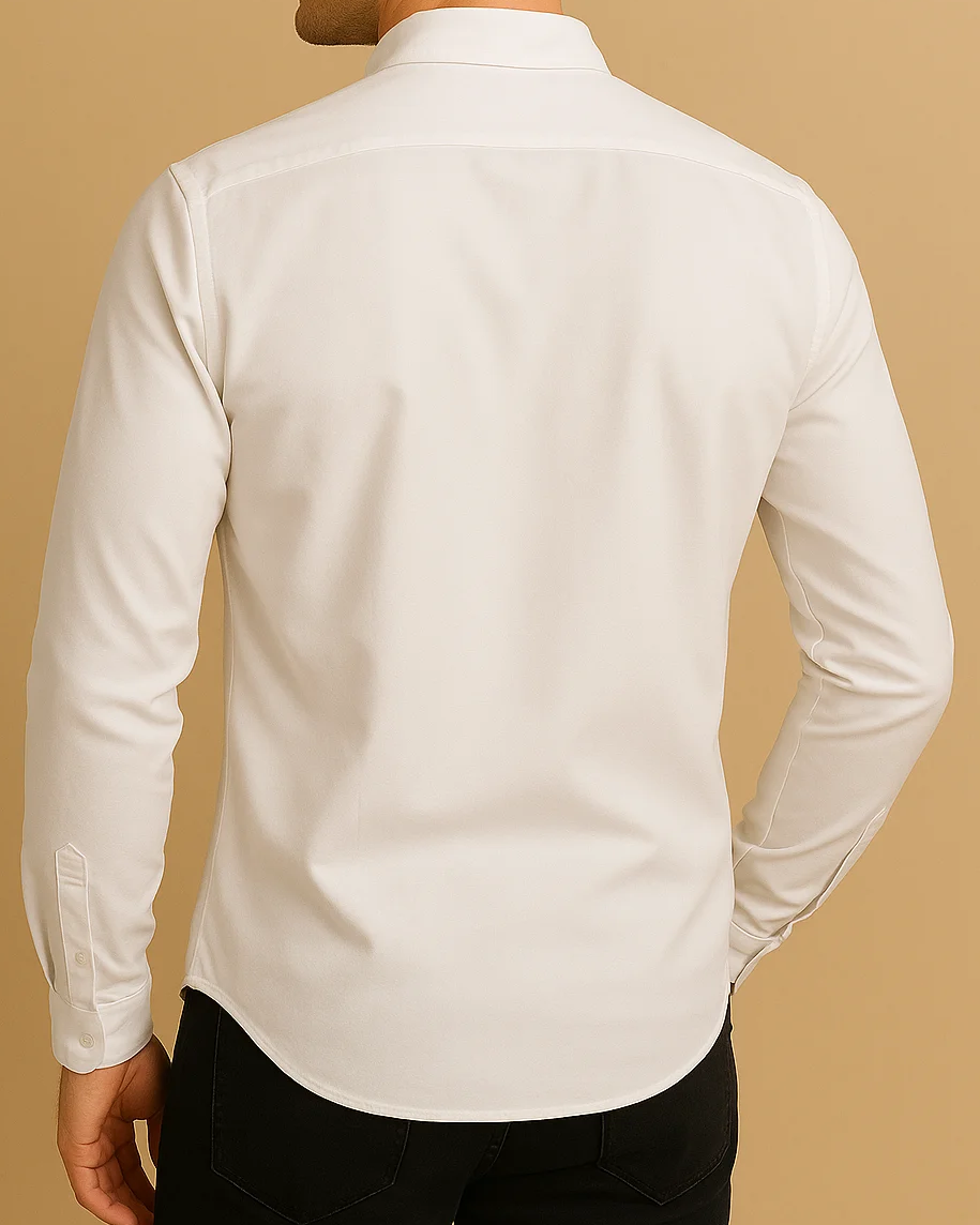 Men Classic Oxford Shirt - Long Sleeve Cotton Button-Down