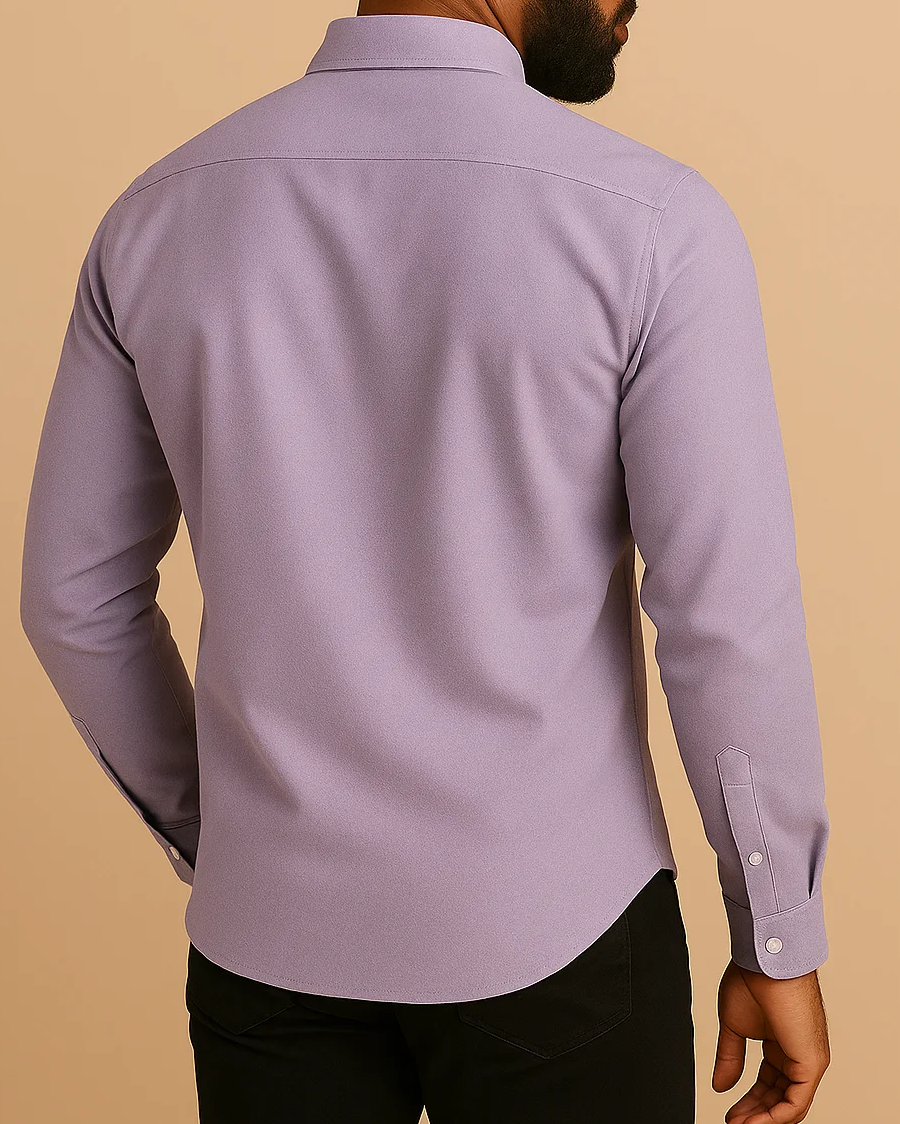 Men Classic Oxford Shirt - Long Sleeve Cotton Button-Down