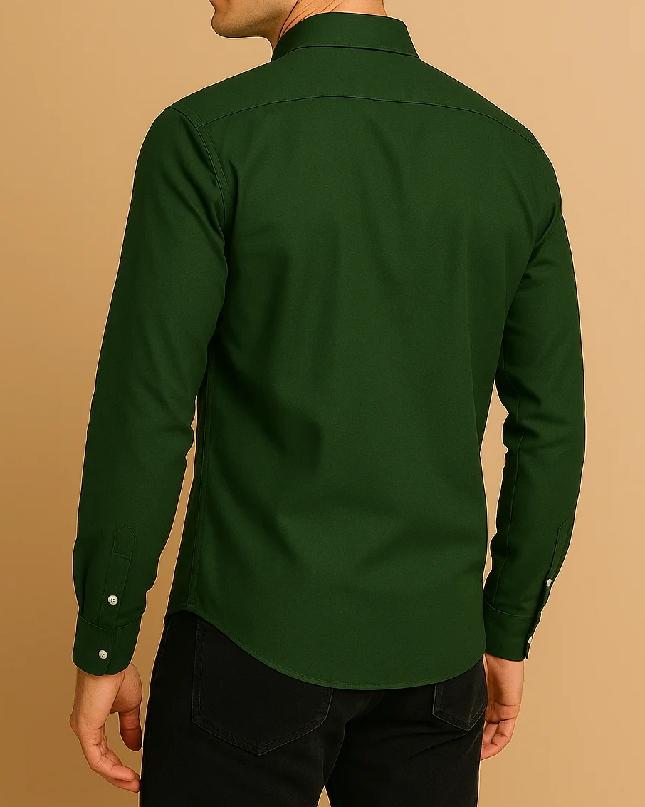 Men Classic Oxford Shirt - Long Sleeve Cotton Button-Down