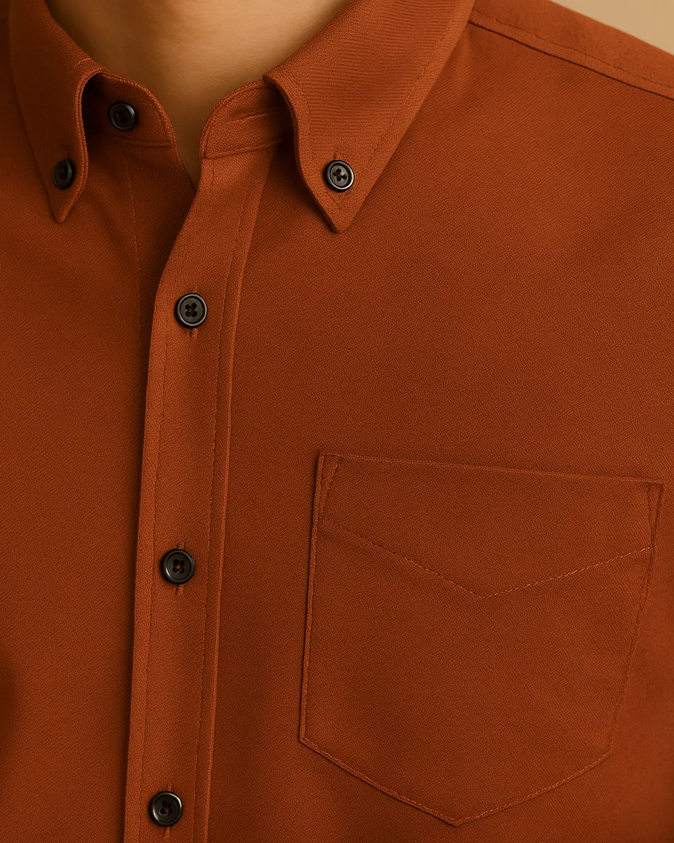 Men Classic Oxford Shirt - Long Sleeve Cotton Button-Down