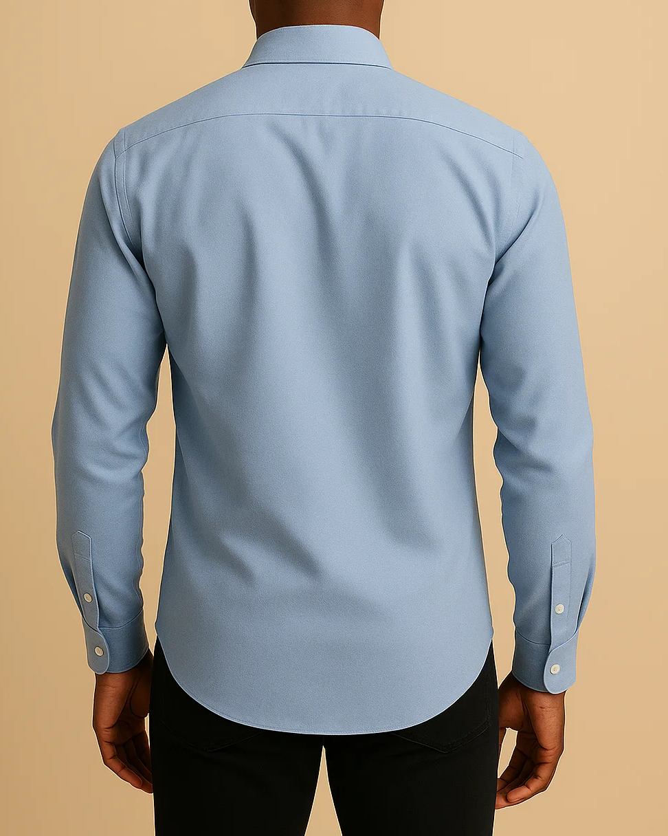 Men Classic Oxford Shirt - Long Sleeve Cotton Button-Down