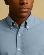 Men Classic Oxford Shirt - Long Sleeve Cotton Button-Down